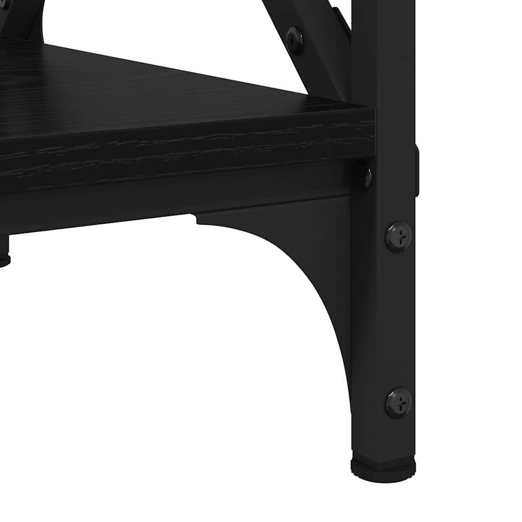 Mesa de Café Roble negro 80 x 45 x 45.5 cm Madera contrachapada