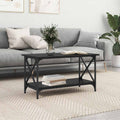 Mesa de Café Roble negro 80 x 45 x 45.5 cm Madera contrachapada