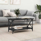 Mesa de Café Roble negro 80 x 45 x 45.5 cm Madera contrachapada