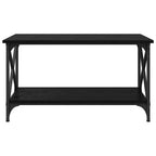 Mesa de Café Roble negro 80 x 45 x 45.5 cm Madera contrachapada