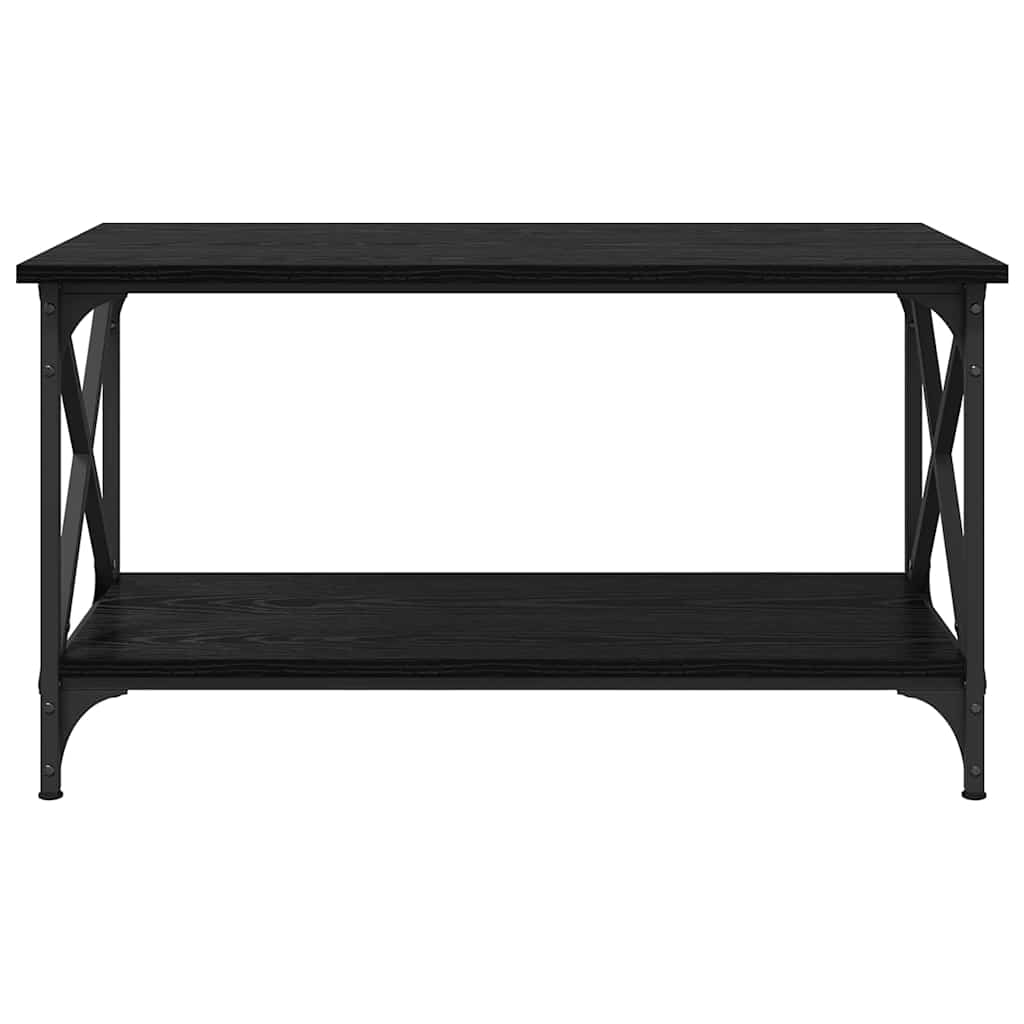 Mesa de Café Roble negro 80 x 45 x 45.5 cm Madera contrachapada