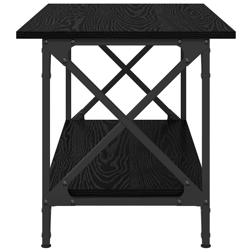 Mesa de Café Roble negro 80 x 45 x 45.5 cm Madera contrachapada