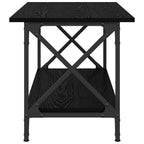 Mesa de Café Roble negro 80 x 45 x 45.5 cm Madera contrachapada