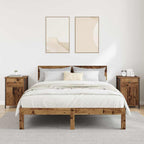 Armario de Noche con cajón 2 pcs Madera vieja 40 x 42 x 60 cm