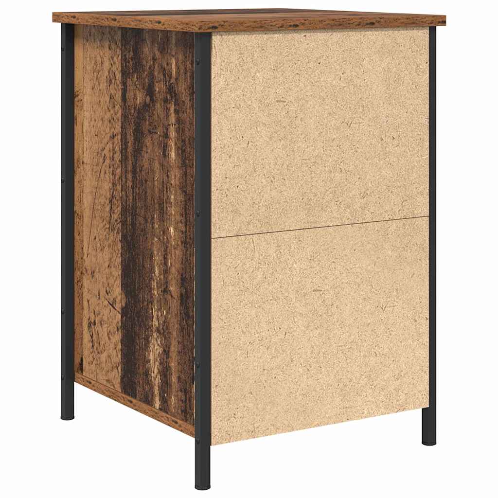 Armario de Noche con cajón 2 pcs Madera vieja 40 x 42 x 60 cm