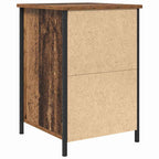 Armario de Noche con cajón 2 pcs Madera vieja 40 x 42 x 60 cm