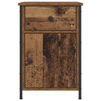 Armario de Noche con cajón 2 pcs Madera vieja 40 x 42 x 60 cm