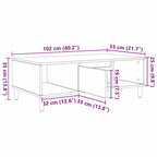 Mesa de Café 102 x 55 x 35 cm Madera de ingeniería