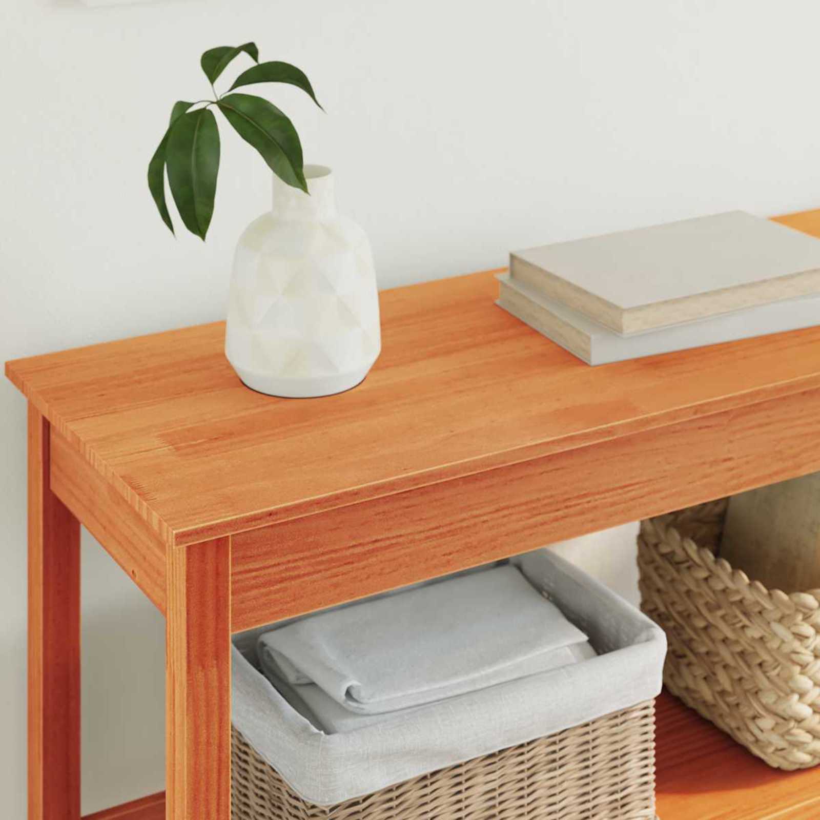 Mesa Consola Marrón cera 110 x 40 x 75 cm Pino macizo