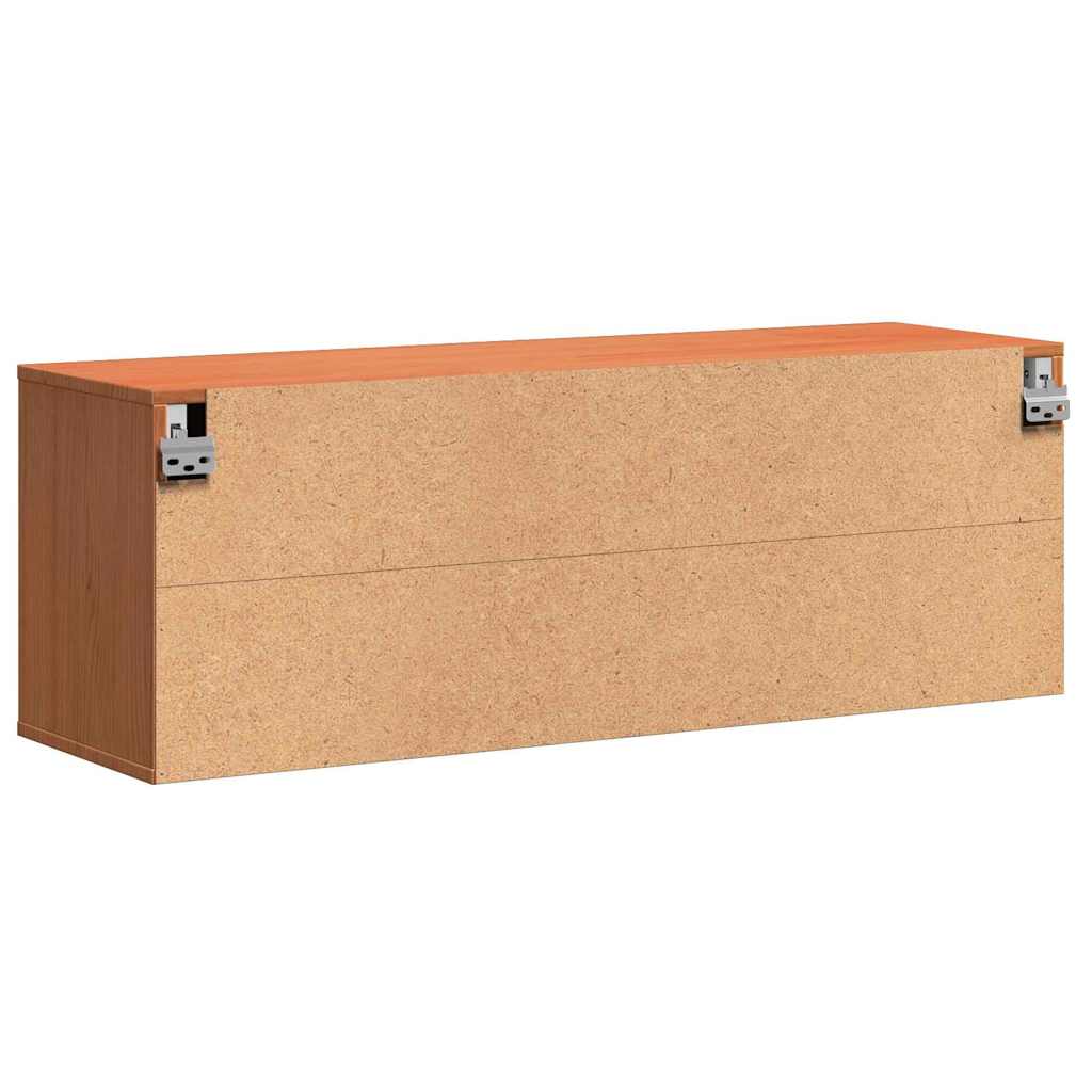 Armario de Pared con estante Marrón cera 100 x 30 x 35 cm