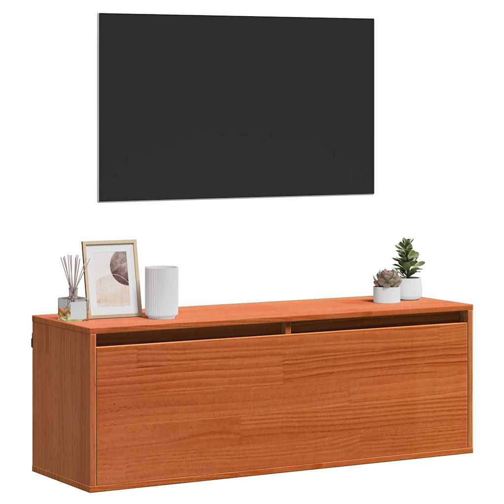 Armario de Pared con estante Marrón cera 100 x 30 x 35 cm