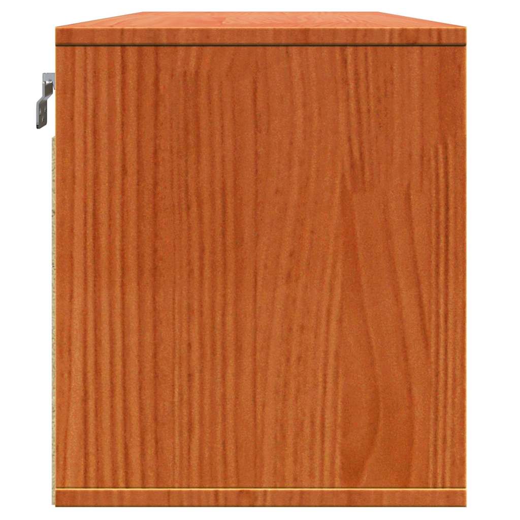 Armario de Pared con estante Marrón cera 100 x 30 x 35 cm