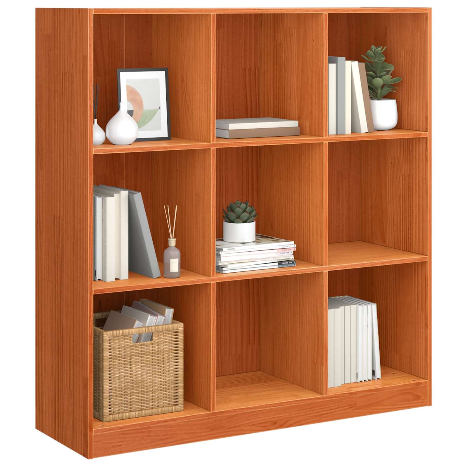 Librería Marrón cera 104 x 33 x 110 cm Madera de pino macizo