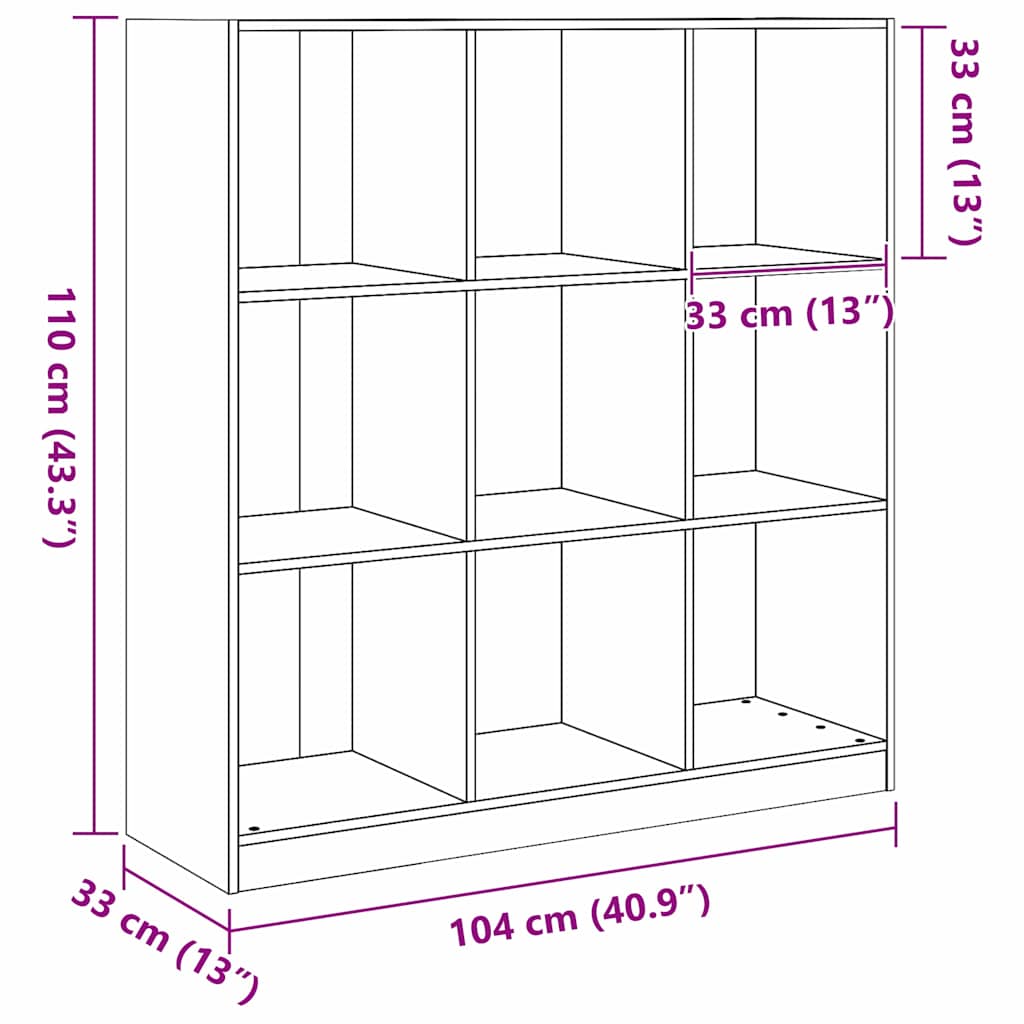 Librería Marrón cera 104 x 33 x 110 cm Madera de pino macizo