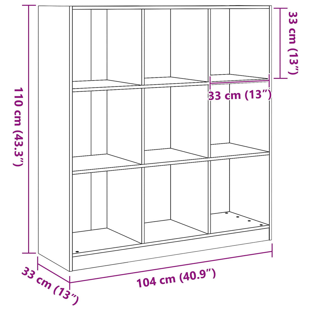 Librería Marrón cera 104 x 33 x 110 cm Madera de pino macizo