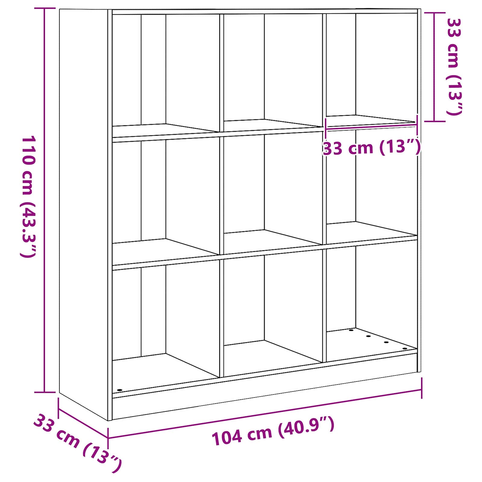 Librería Marrón cera 104 x 33 x 110 cm Madera de pino macizo