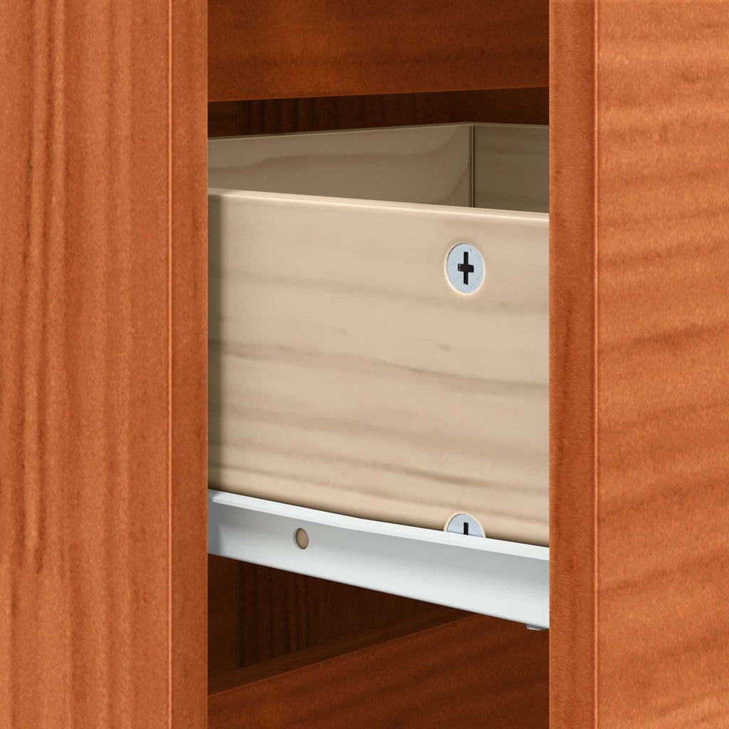 Aparador Roble Marrón 111 x 34 x 75 cm Madera de pino macizo