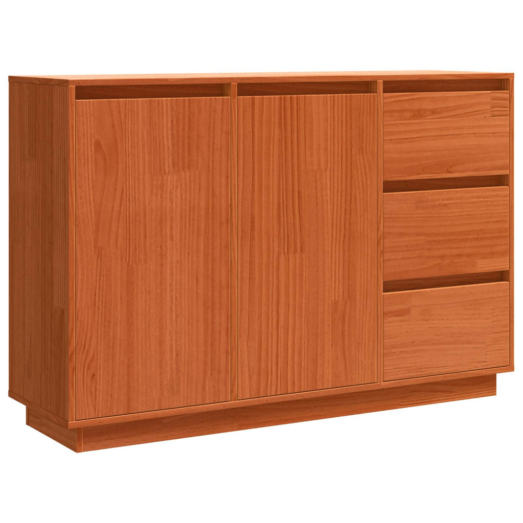 Aparador Roble Marrón 111 x 34 x 75 cm Madera de pino macizo