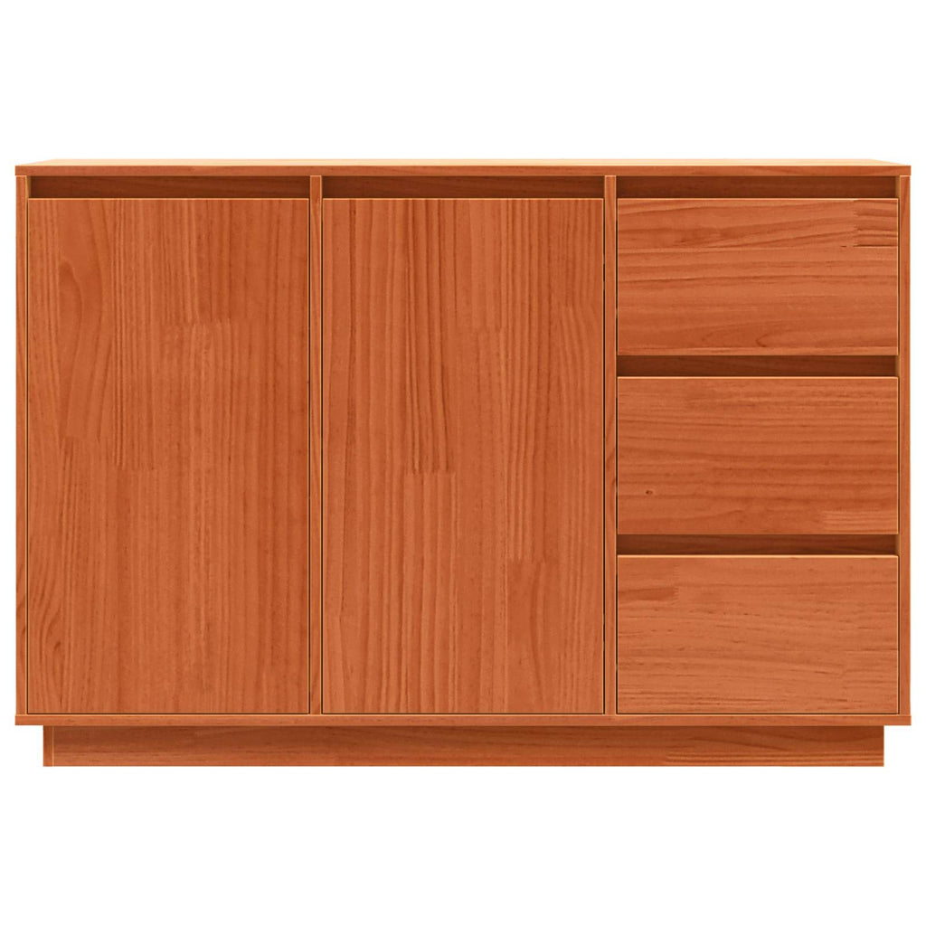 Aparador Roble Marrón 111 x 34 x 75 cm Madera de pino macizo