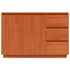 Aparador Roble Marrón 111 x 34 x 75 cm Madera de pino macizo
