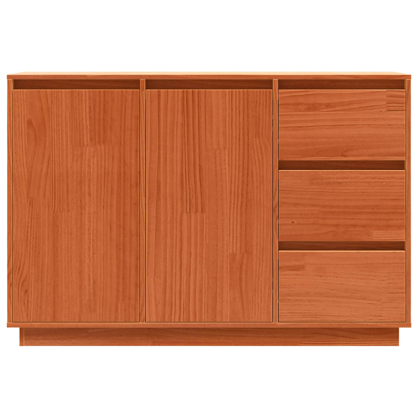Aparador Roble Marrón 111 x 34 x 75 cm Madera de pino macizo