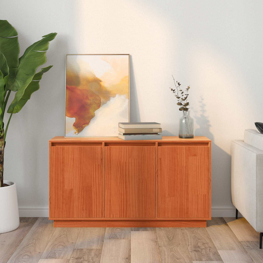 Aparador Roble Marrón 111 x 34 x 60 cm Madera de pino macizo