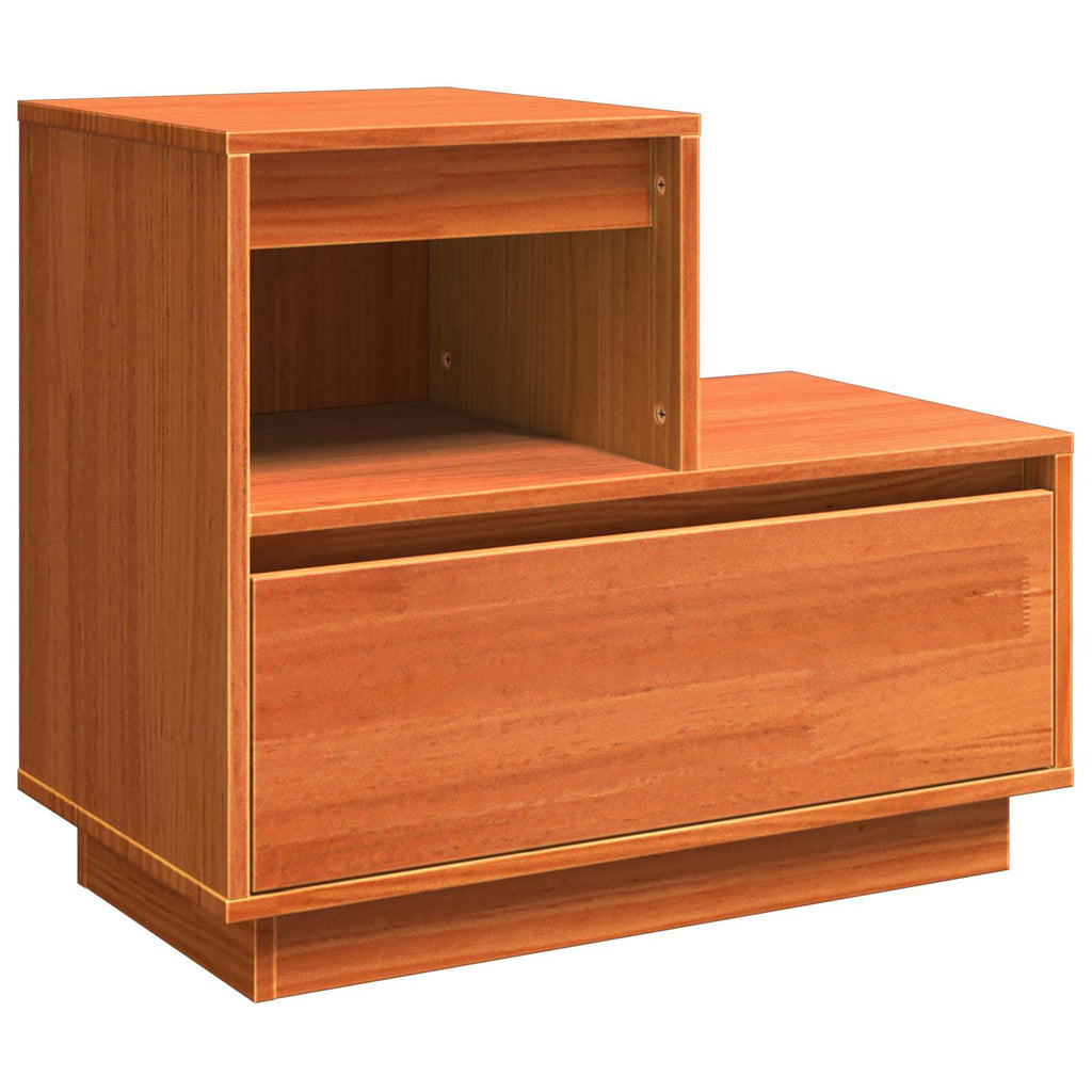 Armario de Noche con cajón Marrón cera 60 x 34 x 51 cm