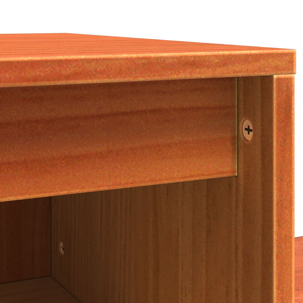 Armario de Noche con cajón 2 pcs Marrón cera 60 x 34 x 51 cm