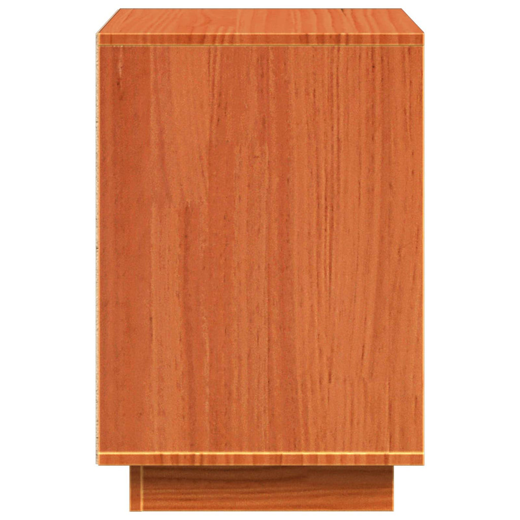 Armario de Noche con cajón 2 pcs Marrón cera 60 x 34 x 51 cm