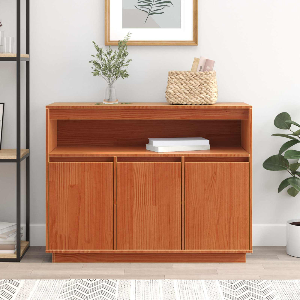 Aparador Marrón cera 104,5 x 34 x 80 cm Madera de pino macizo
