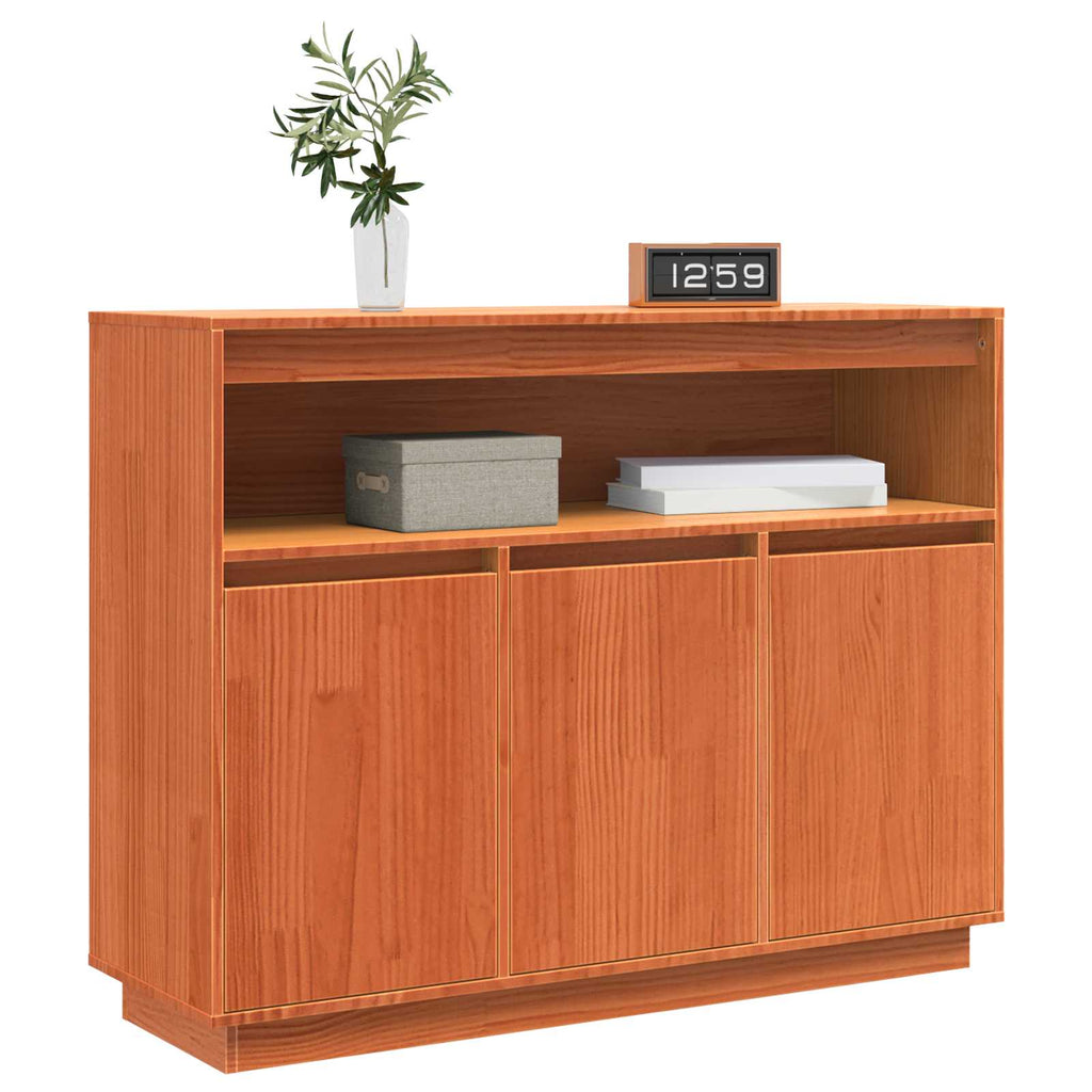 Aparador Marrón cera 104,5 x 34 x 80 cm Madera de pino macizo