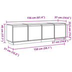 Mueble de TV Marrón 156 x 37 x 45 cm Madera de ingeniería