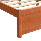 Estructura de cama Marrón cera 195,5 x 125,5 x 51 cm