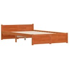 Estructura de cama Marrón cera 195,5 x 125,5 x 51 cm