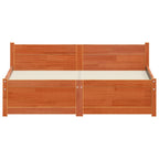 Estructura de cama Marrón cera 195,5 x 125,5 x 51 cm