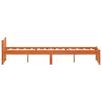 Estructura de cama Marrón cera 195,5 x 125,5 x 51 cm