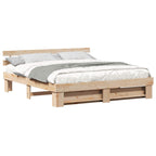 Estructura de cama Marrón 200 x 200 cm Madera de pino macizo