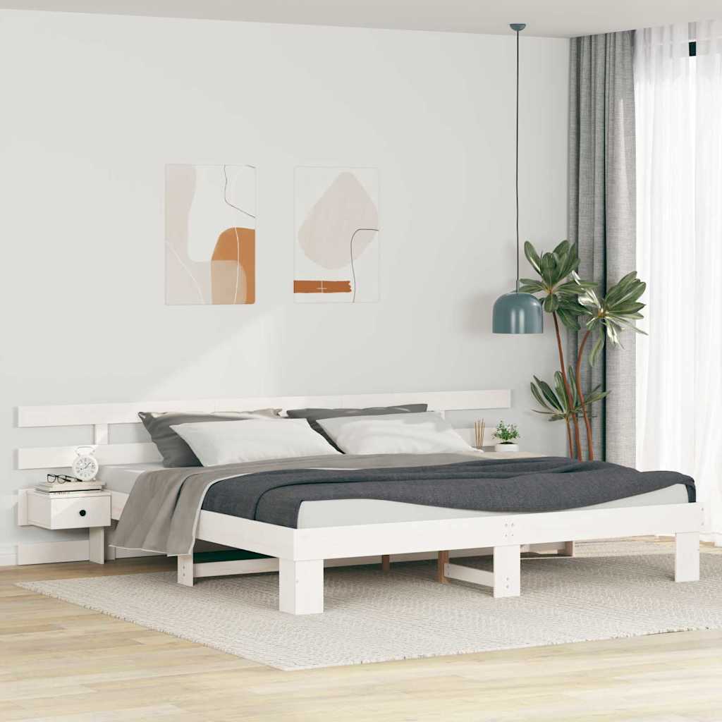 Estrutura de cama 100 x 200 cm Madeira de pinho maciço
