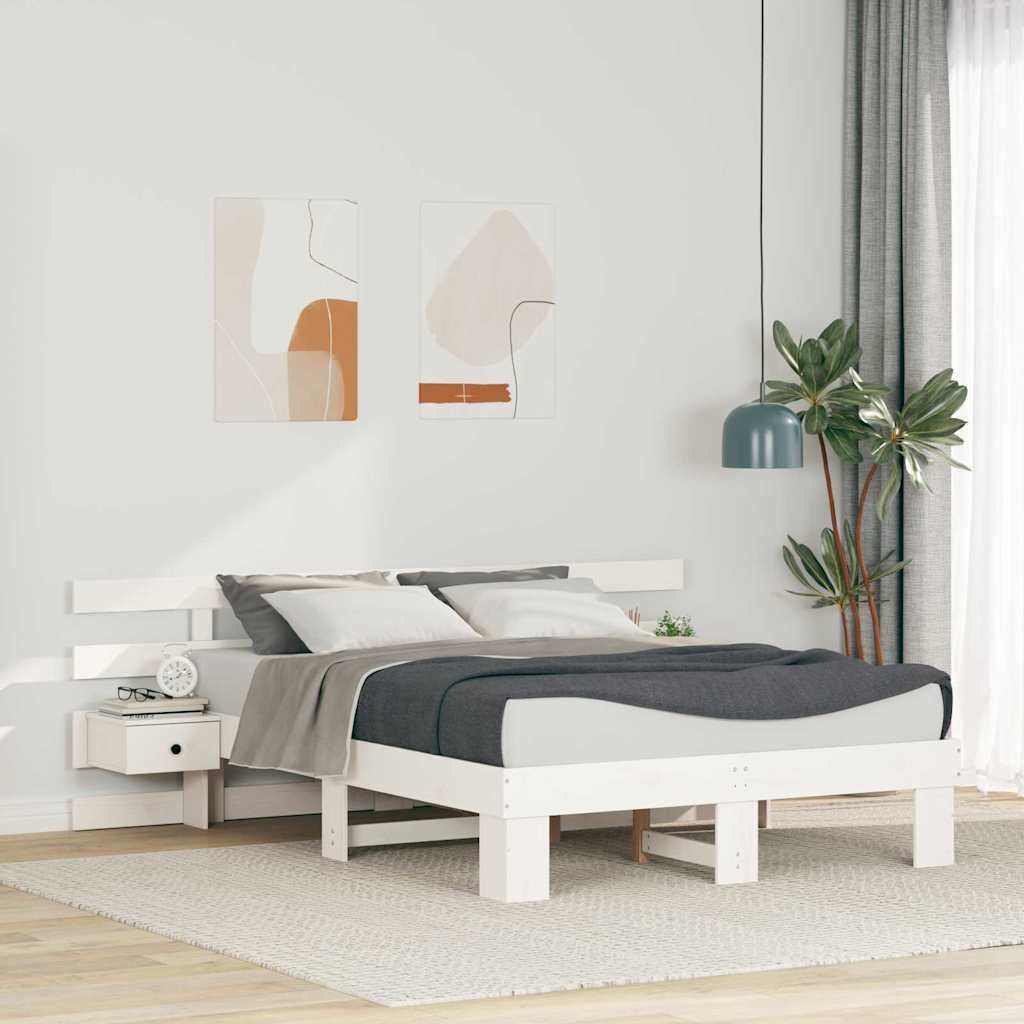 Estrutura de cama 100 x 200 cm Madeira de pinho maciço