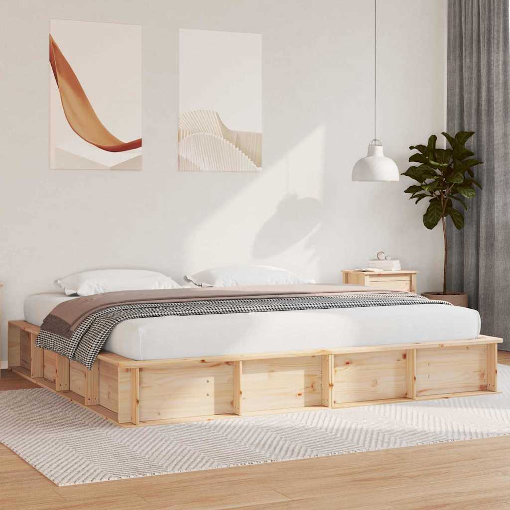 Estructura de cama 100 x 200 cm Madera de pino macizo