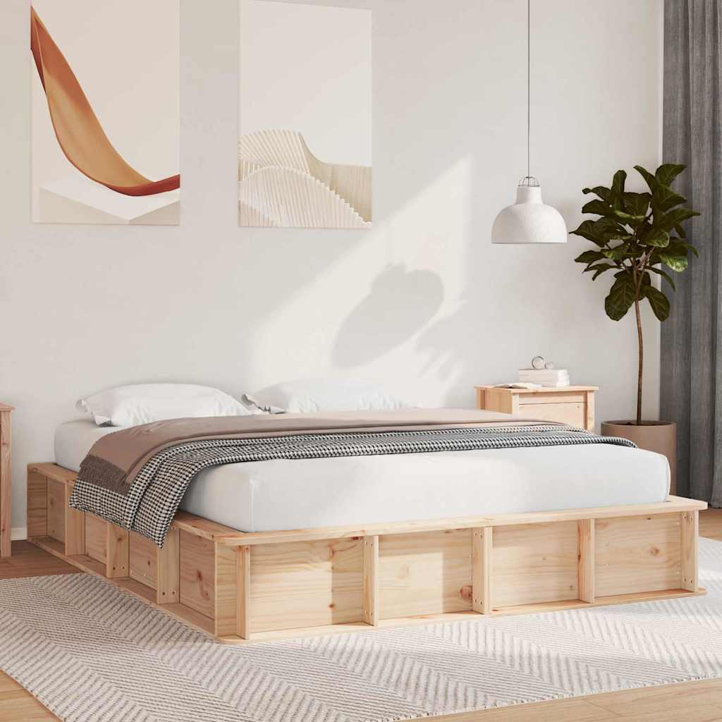 Estructura de cama 100 x 200 cm Madera de pino macizo