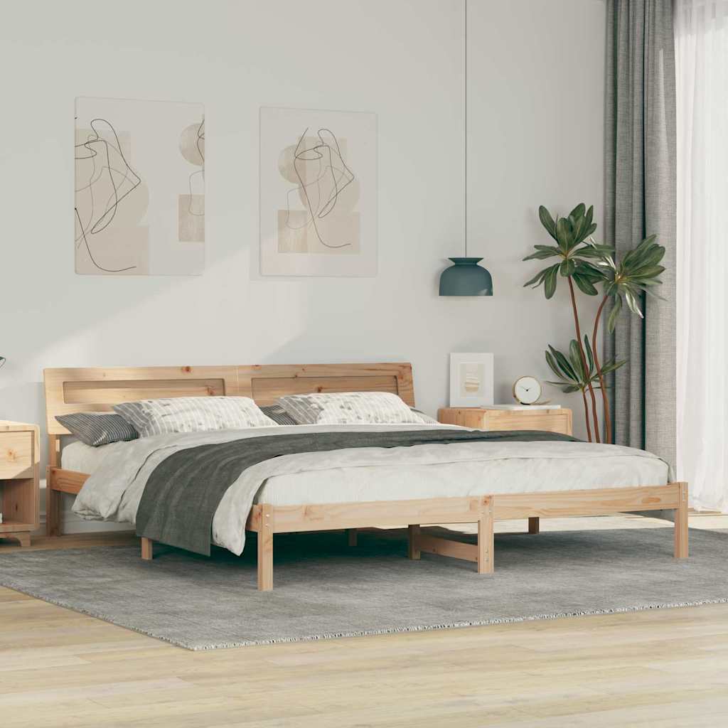 Estrutura de cama 100 x 200 cm Madeira de pinho maciço