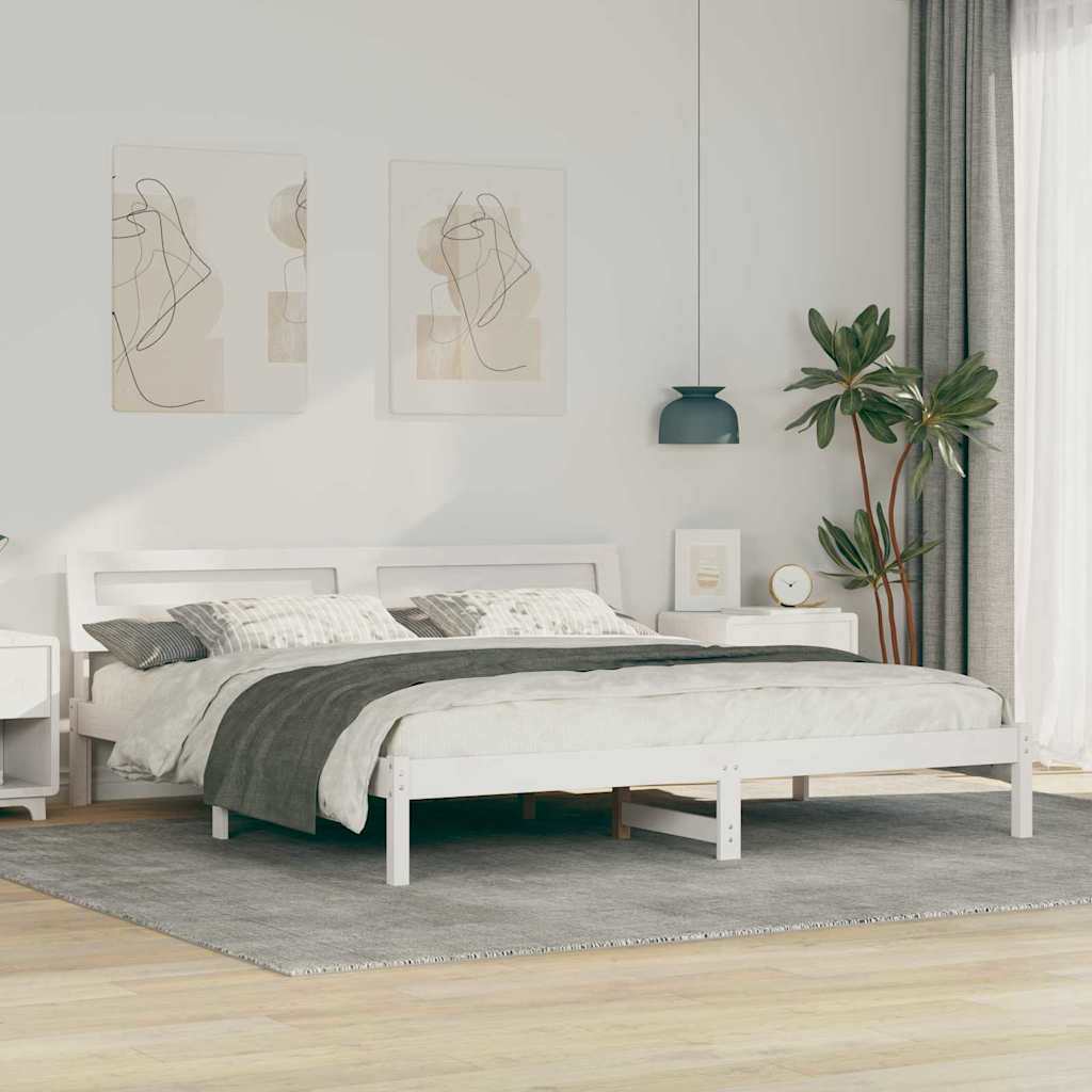 Estrutura de cama 100 x 200 cm Madeira de pinho maciço