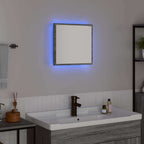 Espejo de baño LED con espejo Gris Sonoma 40 x 37 x 8.5 cm