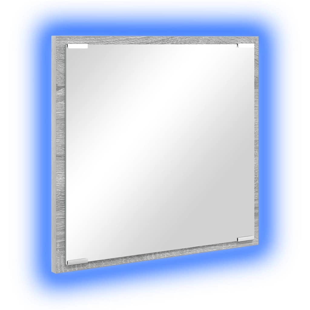 Espejo de baño LED con espejo Gris Sonoma 40 x 37 x 8.5 cm