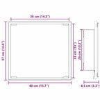 Espejo de baño LED con espejo Gris Sonoma 40 x 37 x 8.5 cm
