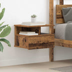 Mesita Flotante con cajón 2 pcs Madera vieja 40 x 31 x 28 cm