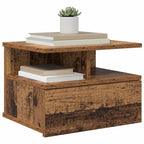 Mesita Flotante con cajón 2 pcs Madera vieja 40 x 31 x 28 cm