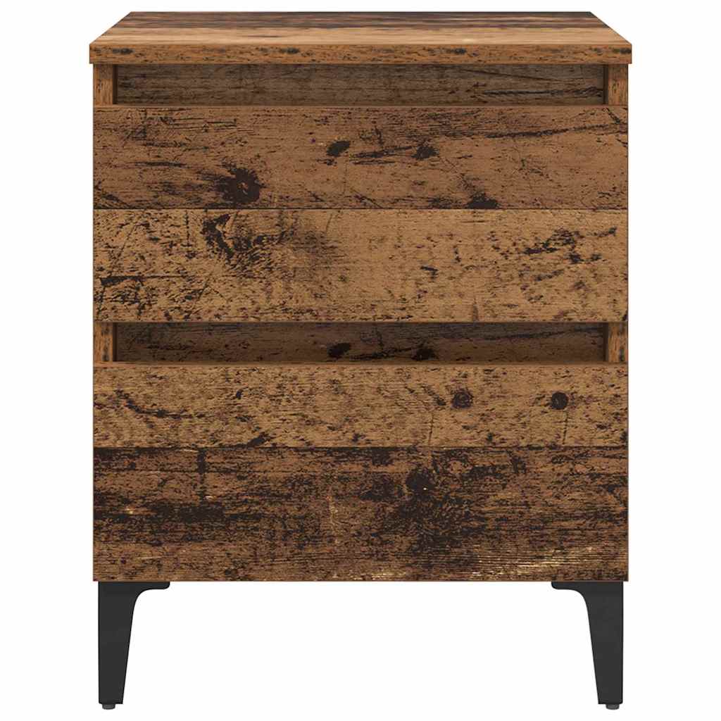 Armario de Noche 2 pcs Madera vieja 40 x 35 x 50 cm