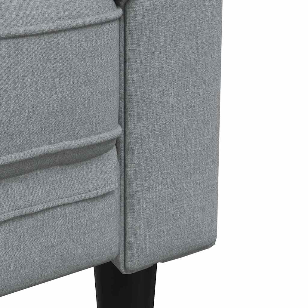 Sofá de sala 2 pcs Gris Claro 201,5 x 74,5 x 74,5 cm tela
